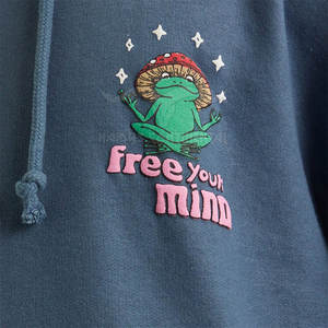 Sudaderas con capucha ligeras de alta calidad con estampado de soplo para hombres Diseño personalizado Algodón Poliéster Patrón sólido Cuello con capucha - Product Image 5