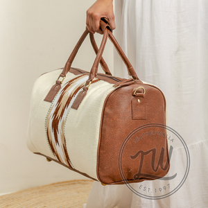 Bolso de lona de piel de vaca original hecho a mano genuino LW, bolso de lona de hombro a la venta, oferta de descuento - Product Image 3