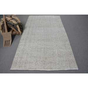 Tapis turc vintage, tapis de 4,4 x 7,9 pieds, tapis persan gris - Product Image 1