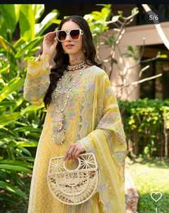 เดรสลำลองลูกไม้หรูหราทรงเอไลน์สำหรับผู้หญิงปากีสถาน/อินเดียสำหรับงานปาร์ตี้/งานแต่งงาน/งานครอบครัว - Product Image 3