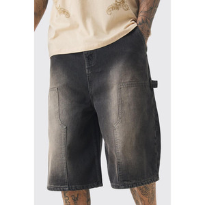 Pantalones Cortos de Mezclilla para Hombre, 100% Algodón, Transpirables, Tejidos, Lavados, con Bolsillos Cargo, Cintura Media, Estilo Casual Urbano, para Verano - Product Image 2
