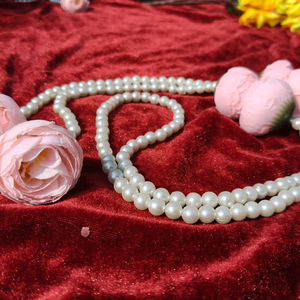 Fleur de pivoine artificielle et collier de perles Milni Mala pour mariage indien/pakistanais Baarat Swagat Haar marié/mariée et famille des mariés - Product Image 1