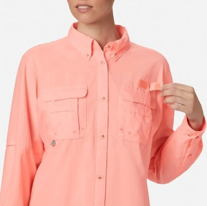 Camiseta OEM para Mujer con Protección Solar UPF 50+, Manga Larga, Cierre de Cremallera, Secado Rápido, Transpirable y Personalizable para Pesca, Ejercicio y Senderismo - Product Image 4