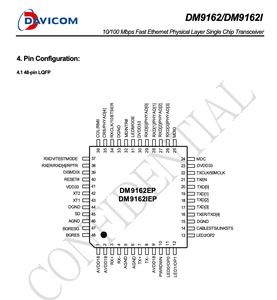 Davicom dm9162ep 10/100 Mbps nhanh Ethernet lớp vật lý chip đơn thu phát - Product Image 4