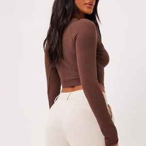 New Arrival Women's <b>Crop</b> <b>Top</b> T-Shirt Solid Color Pure Cotton Latest Style Pretty Look 230GSM for Summer - Product Image 2