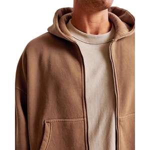 Nuevo diseño de sudaderas con cremallera para hombre, 100% CottonHoodie Fabricantes de ropa Logotipo personalizado Unisex Manga larga Sudadera con capucha para hombre - Product Image 3