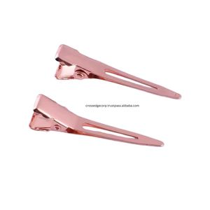 Professionnel 45 mm Argent Simple Fourche Cheveux Barrettes En Métal Simple Prong Curl Alligator Pinces À Cheveux pour Extension De Cheveux - Product Image 1