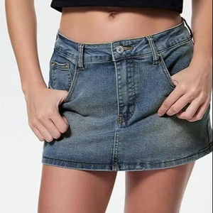 Jupes en denim plissées de bonne qualité avec design personnalisé pour femmes Meilleur prix Nouveau style Offre Spéciale coton respirant de meilleure qualité OEM - Product Image 6