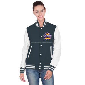 Veste universitaire matelassée en coton respirant avec logo personnalisé Vêtements de mode élégants pour femmes avec broderie - Product Image 1