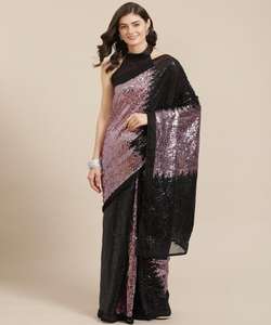 Simplicité et look élégant Saree avec non cousu en gros prix le plus bas du marché Surat Gujarat vêtements et vêtements ethniques - Product Image 4