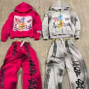 Sudadera con Cierre de Alta Calidad, Diseño Nuevo 2026, 100% Algodón, Lavado Ácido, Apliques Bordados, Estilo Urbano, Invierno, Gruesa - Product Image 4