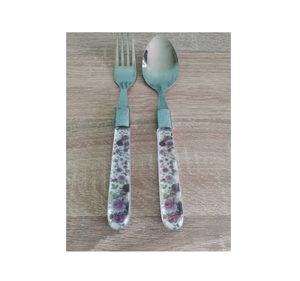 Cuillère à fourchette en laiton avec dessert et vaisselle restaurants mangeant des aliments utiliser pour le manche en acrylique au meilleur prix - Product Image 2