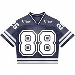 Maillots rétro Streetwear American Mesh T Shirt Jersey Léger Surdimensionné Boxy Fit Football Tshirt Jersey - Product Image 5