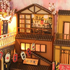 Kit de construction de nichoir à livres miniature fait main de style japonais M2211 <span class=keywords><strong>Sakura</strong></span> Holiday, nichoir à livres en bois DIY - Product Image 6