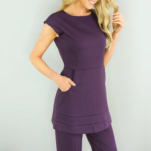 Salón Spa Túnica Top Cuidado DE LA SALUD Túnica Top Enfermera Mujeres Spa Salón Poliéster Algodón Tela Uniforme - Product Image 2