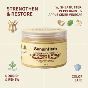 Traitement réparateur nourrissant pour cheveux avec huile de ricin noire jamaïcaine et beurre de karité pour cheveux naturels faibles, secs et bouclés - Product Image 4