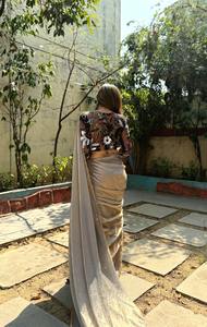 Indio Bollywood superventas glamoroso impresionante Sari elegante Ropa Étnica Look Sari más de moda exportación Sexy blusa Sari Boutique - Product Image 2