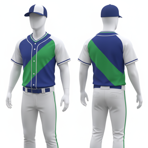 ชุดยูนิฟอร์มเบสบอลแบบสั่งตัด ขายส่ง น้ำหนักเบา ระบายอากาศได้ดี ผ้าตาข่าย ระเหิดสี แห้งเร็ว 100% โพลีเอสเตอร์ ชุดกีฬา - Product Image 2