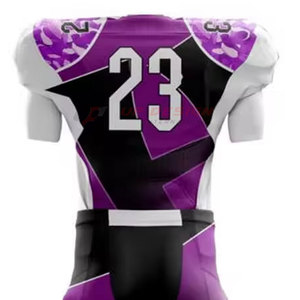 Uniforme de Fútbol Americano Sublimado Transpirable Hecho a Medida 100% Poliéster, Alta Calidad, Bajo Precio, Colores y Tallas Personalizadas, Unisex - Product Image 5