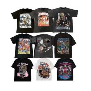 Haute qualité 100% coton Boxy Fit hommes T-Shirt Streetwear surdimensionné personnalisé poids lourd graphique DTG impression recadrée dernière conception - Product Image 2