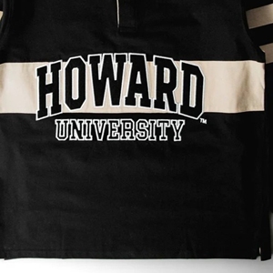 Howard University Custom Unisex HBCU Sudadera Cuello bordado Camisa de rugby para invierno Patrón sólido Ropa - Product Image 2