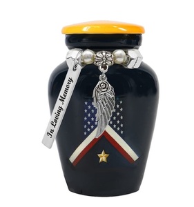 Drapeau vétéran Mini urne Love Charms Option Urnes en aluminium pour cendres humaines adulte mâle femelle grand - Product Image 5
