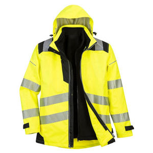 Hi Vis Construction Workwear <b>Jacket</b> for <b>Men</b> Winter Waterproof Security Clothing <b>Reflective</b> Safety Features Logo - Product Image 2