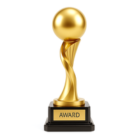 Trophée Métallique Personnalisé de Grande Taille pour Souvenir d'Entreprise, Récompense Sportive, Récompense