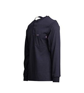 <b>Henley</b> Collar Button Placket Round Neck <b>Henley</b> Classic Fit Fashion Adult <b>Long</b> <b>Sleeve</b> <b>Men</b> Slim Casual Fit 100% Cotton Blank - Product Image 3