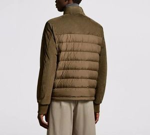 Fashionable Down Coat <b>Men</b> Custom Design <b>Green</b> Fleece Sleeves Padded Puffer <b>Jacket</b> - Product Image 5