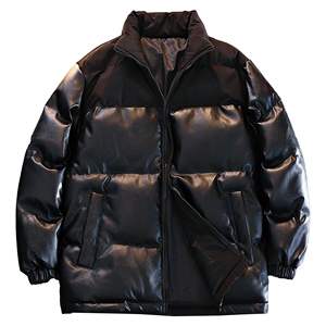 Veste matelassée légère en toile avec fermeture éclair, coupe-vent, chaude, coupe oversize, manteau d'hiver pour homme, logo personnalisé, vente en gros - Product Image 1