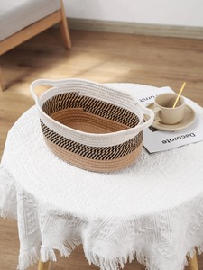Minimalist Macrame <b>Storage</b> <b>Basket</b> Stylish Organizer for Home Decor Bedroom Living Room Practical and Elegant From India - Product Image 3