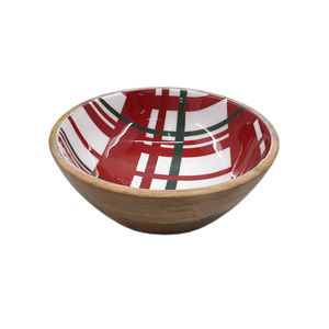 Cuencos para servir hechos a mano color natural madera forma redonda frutero marrón acabado para mesa Hogar y hoteles comida y aperitivos - Product Image 3