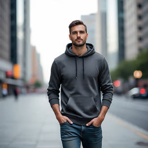 Sweats à capuche pour hommes 100% coton 500gsm Sublimation Pullover Hoodies Streetwear Jogging Hoodie imprimé pour hommes - Product Image 6