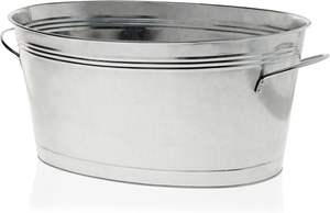 <b>Galvanized</b> Stainless Steel Beverage <b>Tub</b> for Beer, Wine & Soda Large Capacity Drink Chiller for Events Bulk Wholesale Supplier - Product Image 3