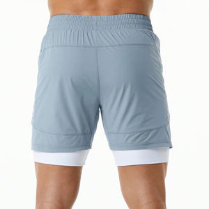 Short d'entraînement sportif et décontracté pour homme, jogging respirant à séchage rapide avec motif solide, maillot de bain écologique personnalisé - Product Image 2