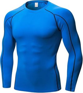 Wholesale Custom Soft Crewneck Long Sleeve <b>Compression</b> <b>Shirt</b> <b>Men</b> Quick Dry Fitness Gym Top - Product Image 1