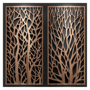 Contemporary Garden Wall <b>Screens</b> Custom CNC Laser Cut <b>Metal</b> <b>Panels</b> - Product Image 4
