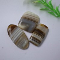 Agate naturelle à bandes, formes et tailles variées, grand cabochon Sulemani Aqeeq/Hakik, dos plat, pierre précieuse en vrac pour la fabrication de pendentifs
