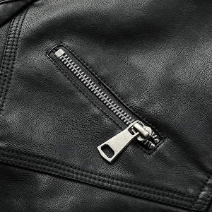 Ropa de moda Chaqueta de camionero de cuero de gamuza de piel de oveja para mujer con flecos Chaquetas de cuero de vaquera Servicio OEM personalizado - Product Image 5