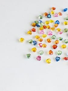 Multi saphir naturel en forme de coeur pierres précieuses en vrac AAA qualité AAA lustre très belles pièces et parfait pour toute fabrication de bijoux - Product Image 6