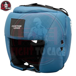 Protège-tête de boxe en cuir avec rembourrage en mousse haute densité, protection des joues et du menton, équipement d'entraînement, protège-bouche confortable à grande ouverture - Product Image 2