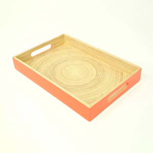 Custom color coil bamboo fiber <b>trays</b> handcrafted decorative wooden coiled <b>tray</b> for coffee and <b>tea</b> cup serve - Product Image 1