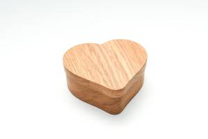 Boîte à bijoux en bois poli finition naturelle, faite à la main, pour bagues, colliers, boucles d'oreilles, décoration de mariage - Product Image 3