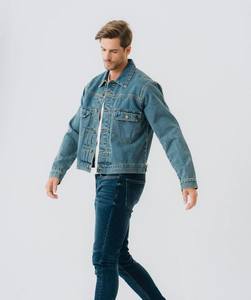 Vestes en jean en coton pour hommes Vêtements pour hommes Vestes et manteaux grande taille Veste en jean personnalisée de haute qualité pour hommes avec service assuré par les OEM - Product Image 3