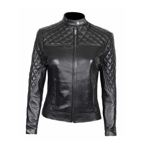 Usine directe 2025 femmes mode en cuir véritable Biker veste personnalisée Slim Fit classique hiver Style longue longueur pour automne hiver - Product Image 2