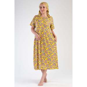 Robe KADIN P.MODAL XXL à manches courtes avec boutons et poches - SARI - SARI - Product Image 1