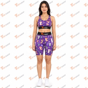 Shorts de compression pour femmes, taille mi-haute, pour la gym, l'entraînement, la course, le fitness, coupe ajustée, séchage rapide, respirant, Spandex/Polyester, personnalisable - Product Image 2