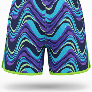 Shorts de sport sublimés en mesh pour hommes, coupe athlétique, avec ceinture flexible pour une autonomie de mouvement accrue sur le terrain - Product Image 5