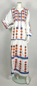 2023 New Design <b>Women</b> <b>Spring</b> Embroidered Maxi <b>Dress</b> <b>for</b> <b>Women</b> Full Sleeves Cotton Embroidery Casual Maxi <b>Dress</b> - Product Image 4